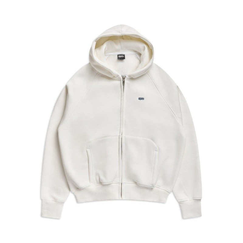 6PM Season Zip Hoodie Coconut White || Latest Edition